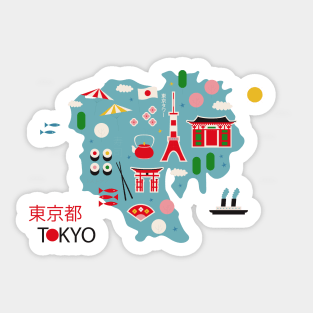 Tokyo Map Sticker